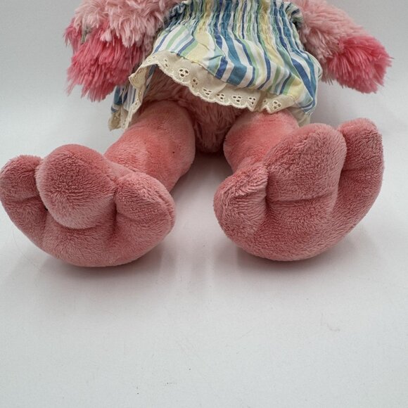 Build A Bear Workshop Pink Flamingo Plush Stuffed Animal 19" Striped Dress - Picture 3 of 10